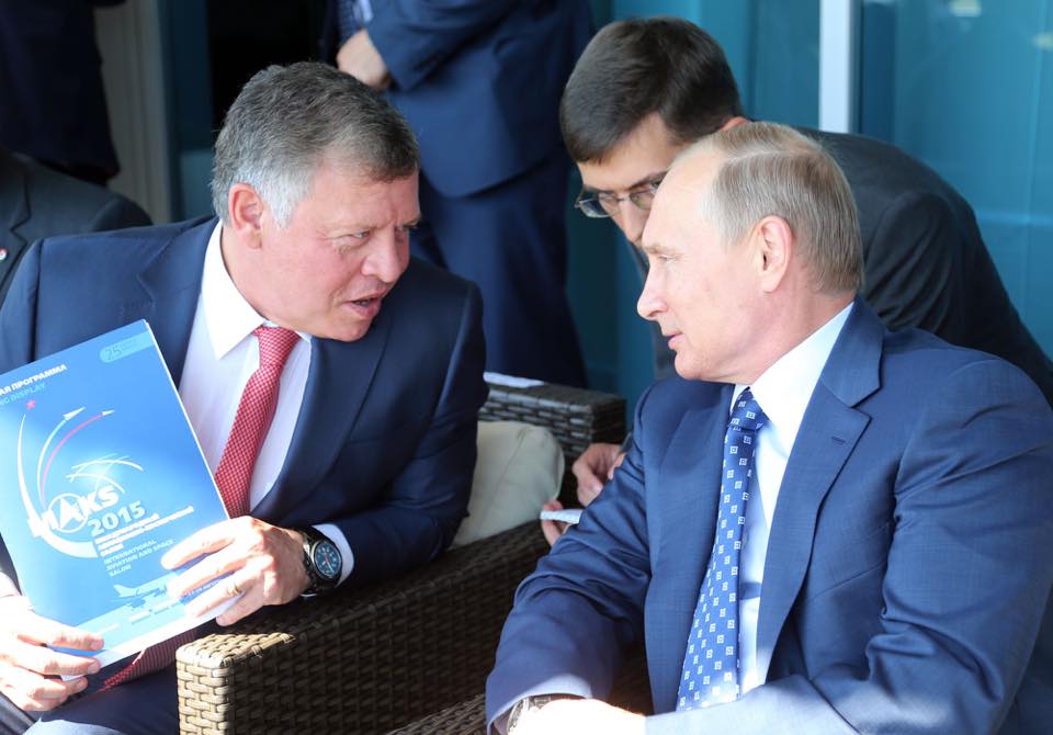 
Король Иордании поделился с Путиным впечатлениями от МАКС-2015
